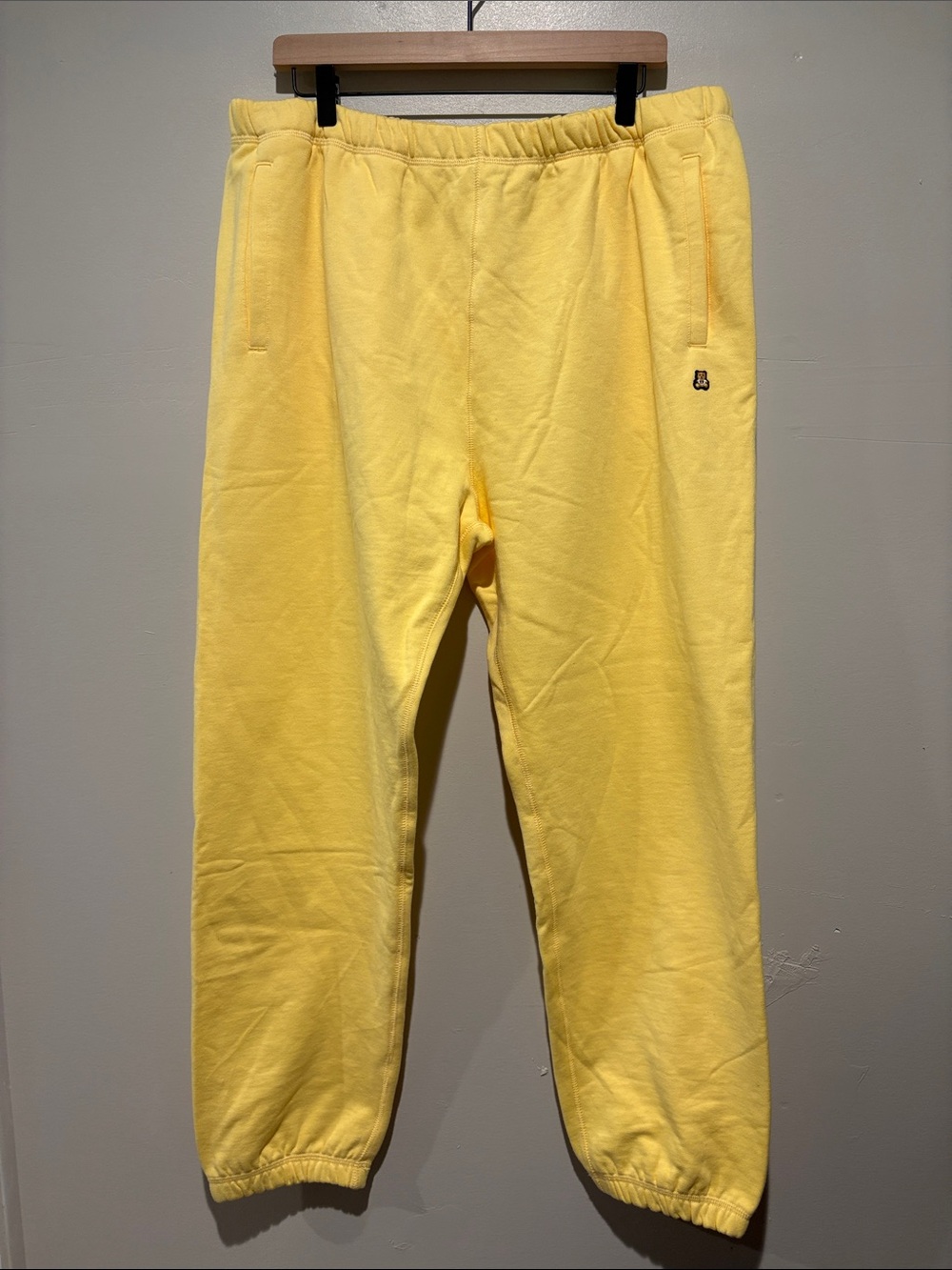 Teddy Fresh Men’s 3XL Yellow Fleece Jogger Sweatpants NWT